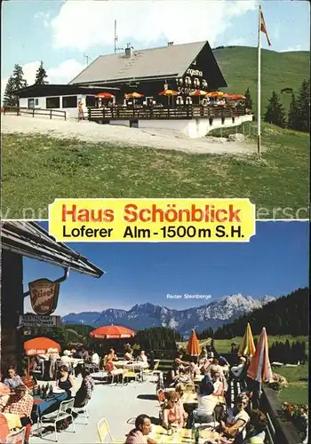 Lofer Haus Schoenblick Loferer Alm Terrasse Kat. Lofer