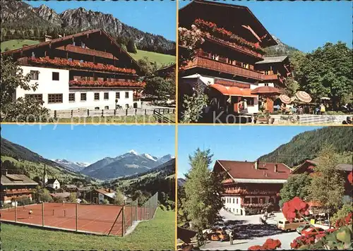 Alpbach Hotel zur Post Tennisplaetze Cafeterrasse Kat. Alpbach