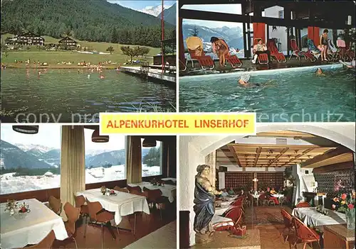 Imst Tirol Alpenkurhotel Linserhof Gastraum Hallenbad Kat. Imst