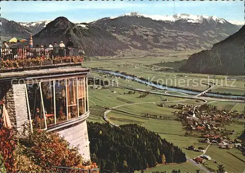 Wiesing Tirol Blick von der Kanzelkehre Inntal Autobahn Zillertal Kat. Wiesing Schwaz