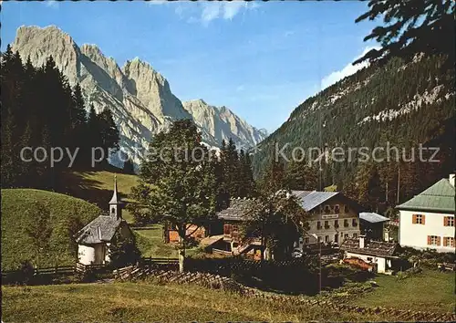 Weissbach Lofer Alpengasthaus Hirschbuehel Kapelle / Weissbach bei Lofer /Pinzgau-Pongau