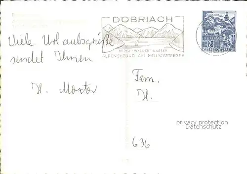 Doebriach Pension Lang Millstaettersee Gastraum Kat. Radenthein