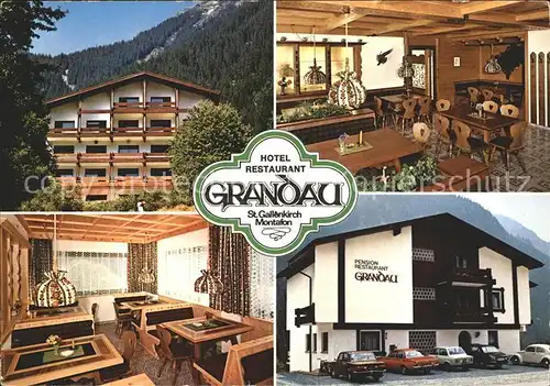 St Gallenkirch Vorarlberg Hotel Restaurant Grandau Gastraeume Kat. St. Gallenkirch