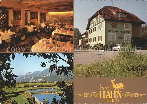 Altach Vorarlberg Hotel Hahn Gaststube Schwimmbad Kat. Altach