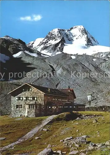 Neustift Stubaital Tirol Dresdner Huette mit Schaufelspitze Kat. Neustift im Stubaital