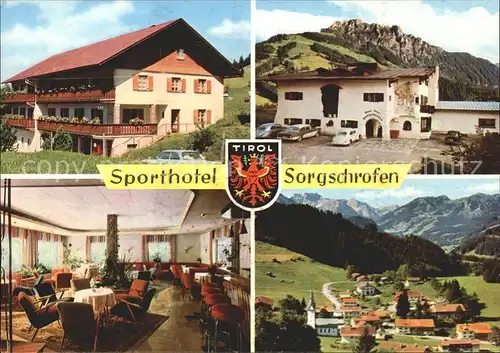 Jungholz Tirol Sporthotel Sorgschrofen Gastraum Panorama Kat. Jungholz