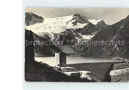 Kaprun Kraftwerksgruppe Glockner Kaprun Mooserbodensperre mit Stausee Mahmal Karlingergletscher Kat. Kaprun