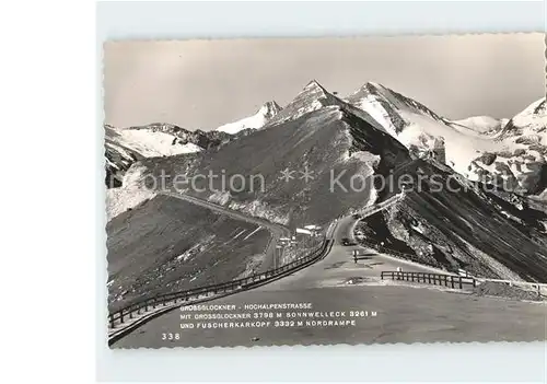 Grossglockner Hochalpenstrasse Sonnwelleck Fuscherkarkopf Nordrampe Kat. Heiligenblut