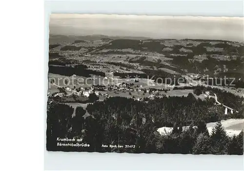 Krumbach Vorarlberg Panorama mit Baerentobelbruecke Kat. Krumbach