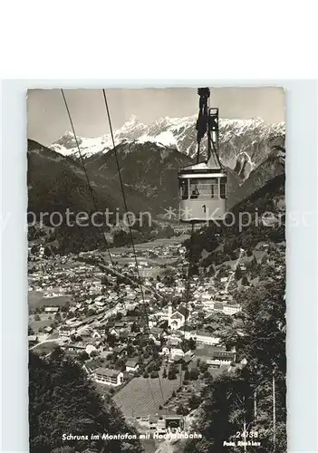 Schruns Vorarlberg Totalansicht mit Seilbahn Kat. Schruns