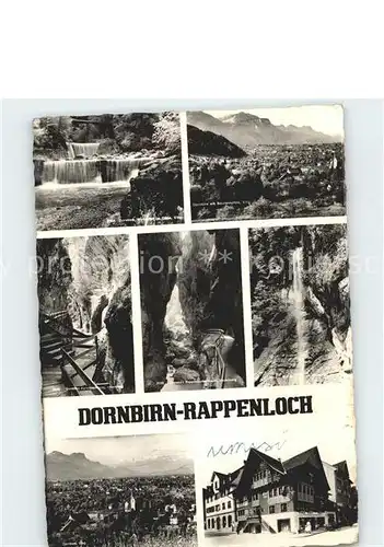 Dornbirn Vorarlberg Rappenloch Wasserfall Panorama Stadtansicht Kat. Dornbirn