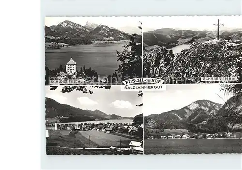 Fuschl See Salzkammergut Schloss Fuschl Schober Gipfelkreuz Seepanorama Kat. Fuschl am See