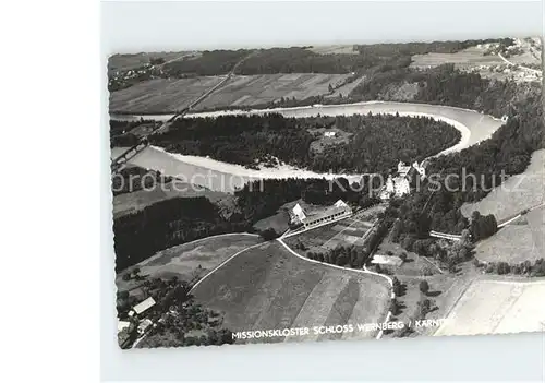 Wernberg Kaernten Missionskloster Schloss Wernberg Fliegeraufnahme Kat. Wernberg