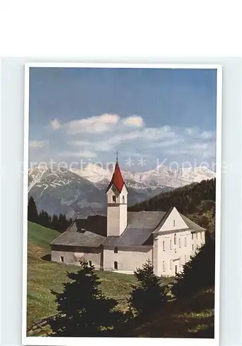 Stubaital Wallfahrtskirche Maria Waldrast mit Olperer Kat. Neustift im Stubaital