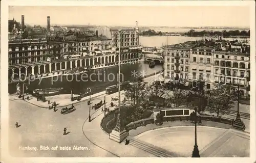 Hamburg Blick auf beide Alstern Kat. Hamburg