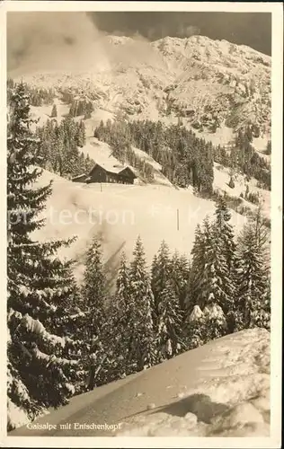 Langenwang Fischen Gaisalpe Alpenhaus Entschenkopf Allgaeuer Alpen Winterpanorama Kat. Fischen i.Allgaeu