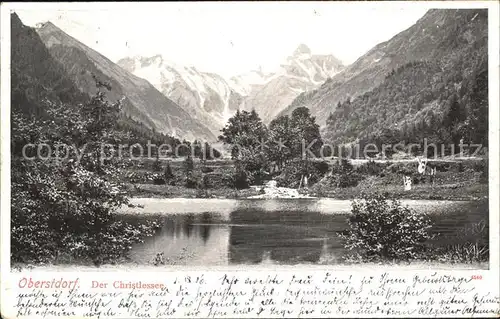 Oberstdorf Christlessee mit Alpenpanorama Kat. Oberstdorf