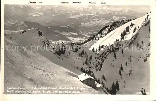 Steibis Staufner Haus am Hochgrat Dreilaenderblick Alpenpanorama Wintersportplatz Kat. Oberstaufen