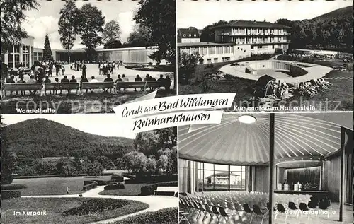 Reinhardshausen Wandelhalle Kursanatorium Hartenstein Kurpark Kat. Bad Wildungen