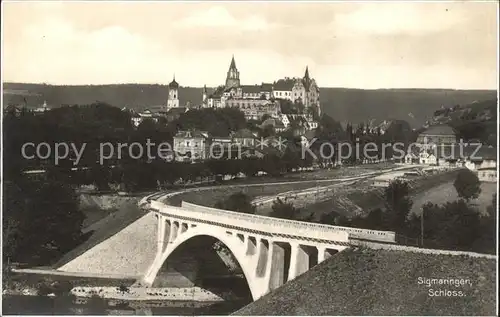 Sigmaringen Schloss Donaubruecke Trinks Postkarte Kat. Sigmaringen