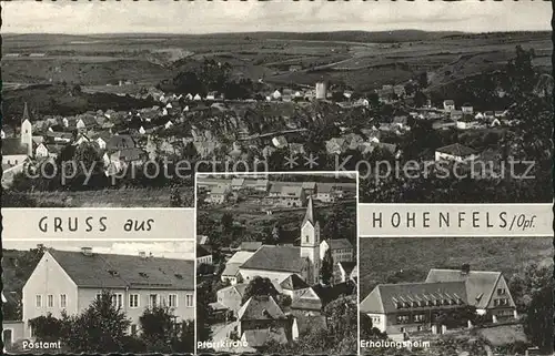 Hohenfels Oberpfalz Gesamtansicht Postamt Pfarrkirche Erholungsheim Kat. Hohenfels