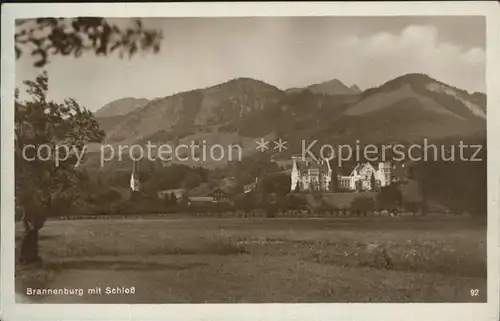 Brannenburg mit Schloss Alpen Kat. Brannenburg