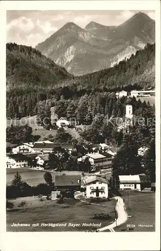 Jachenau Ortsansicht mit Kirche Herzogstand Bayerische Voralpen Kat. Jachenau