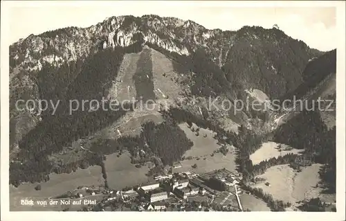 Ettal Blick von der Not auf Ettal Kloster Kat. Ettal