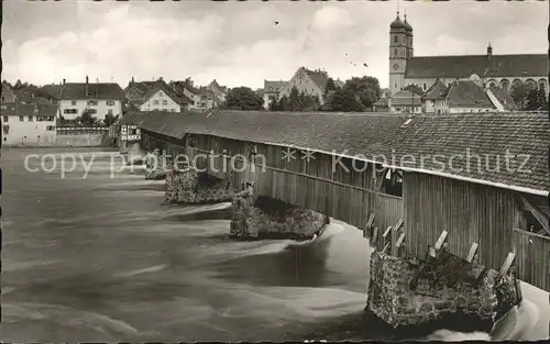 Bad Saeckingen Rhein Holzbruecke Kirche Kat. Bad Saeckingen