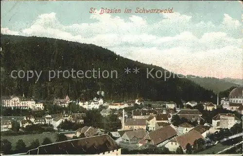 St Blasien im Schwarzwald Teilansicht Kat. St. Blasien