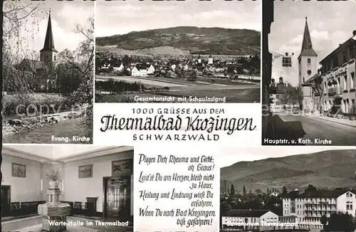 Bad Krozingen Kirche Thermalbad Sanatorium Kurort Schauinsland Kat. Bad Krozingen