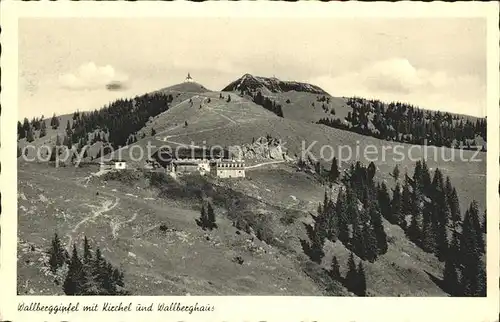 Rottach Egern Wallberggipfel mit Kirchel und Wallberghaus Kat. Rottach Egern