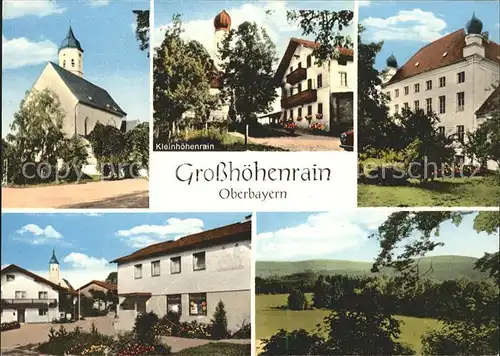 Grosshoehenrain Kirche Teilansicht Kleinhoehenrain Landschaft Kat. Feldkirchen Westerham