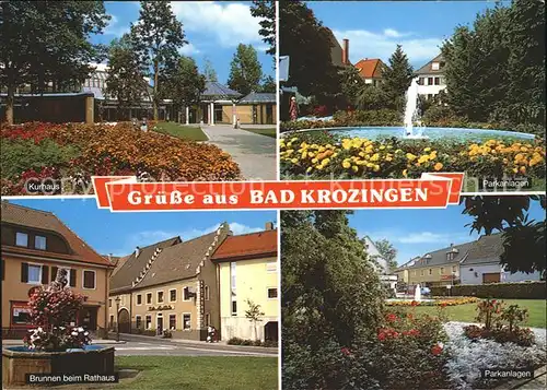 Bad Krozingen Thermalkurort Kurhaus Parkanlagen Brunnen Rathaus Kat. Bad Krozingen