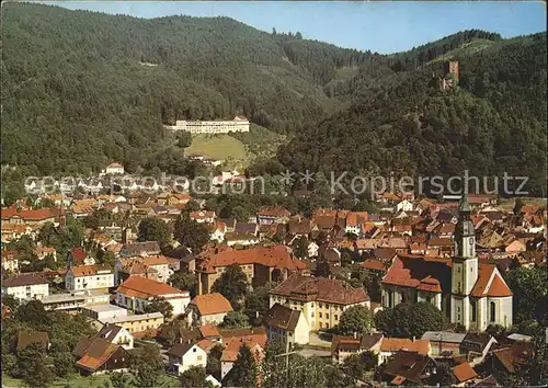 Waldkirch Breisgau Ortsansicht mit Kirche und Kastelburg Kat. Waldkirch