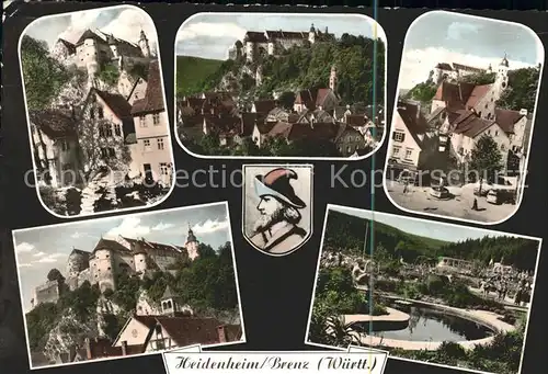 Heidenheim Brenz mit Schloss Hellenstein Wappen Kat. Heidenheim an der Brenz