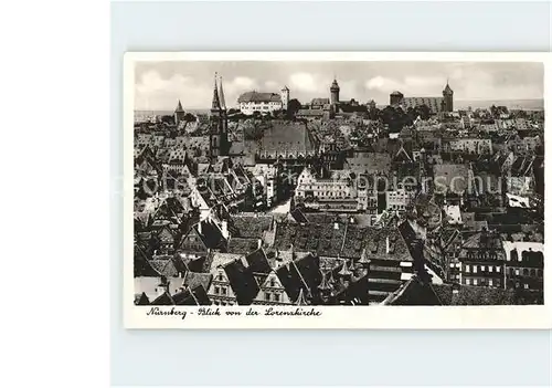 Nuernberg Blick von der Lorenzkirche Kat. Nuernberg