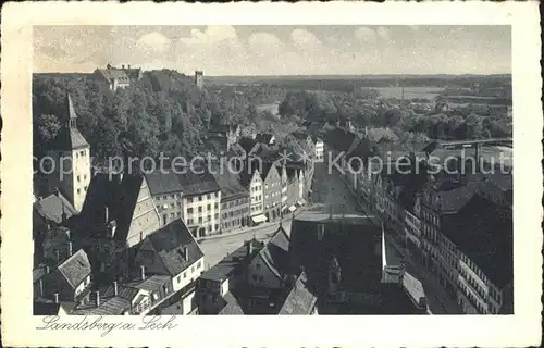 Landsberg Lech Blick ueber die Stadt Kat. Landsberg am Lech