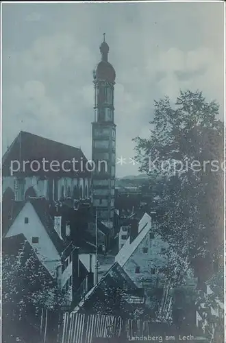 Landsberg Lech Altstadt Kirche Trinks Postkarte Kat. Landsberg am Lech