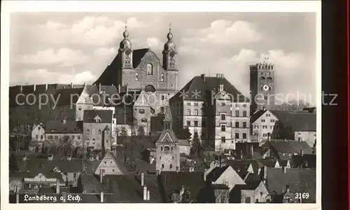 Landsberg Lech Altstadt Turm Kirche Kat. Landsberg am Lech