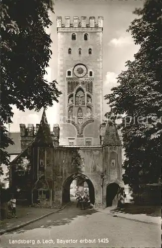 Landsberg Lech Bayerturm erbaut 1425 Kat. Landsberg am Lech