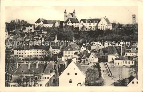 Landsberg Lech Stadtbild mit Kirche Kat. Landsberg am Lech