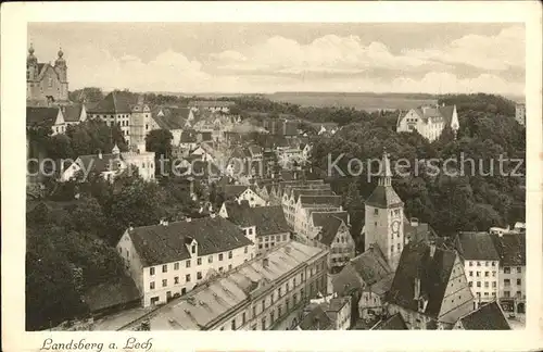 Landsberg Lech Blick ueber die Stadt Kat. Landsberg am Lech