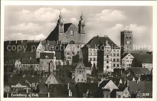 Landsberg Lech Altstadt Kirche Turm Kat. Landsberg am Lech