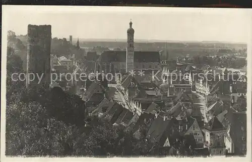 Landsberg Lech Blick ueber die Altstadt Turm Kat. Landsberg am Lech