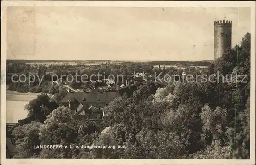 Landsberg Lech Panorama mit Jungfernsprung Turm Kat. Landsberg am Lech