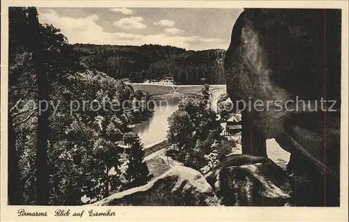 Pirmasens Blick auf Eisweiher Felsen Kat. Pirmasens