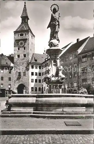 Landsberg Lech Hauptplatz Marienbrunnen Schmalztor Kat. Landsberg am Lech