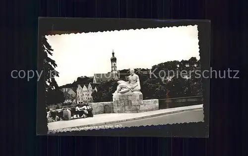 Landsberg Lech Vater Lech Skulptur Karolinenbruecke Kat. Landsberg am Lech