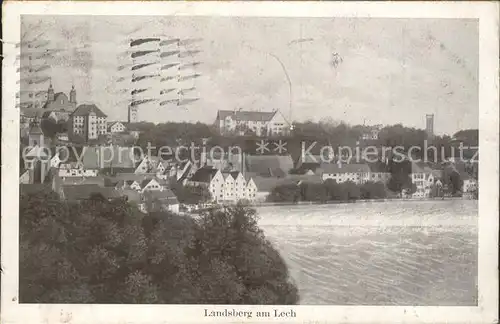 Landsberg Lech Lechwehr Altstadt Kirche Kat. Landsberg am Lech